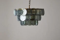 Statement Lighting|Pendant Lighting^Nkuku Kagitha Recycled Glass Chandelier - Green