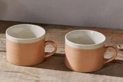 Mugs^Nkuku Kai Mugs - (Set of 2) Terracotta