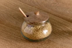 Pantry|Kitchen Storage^Nkuku Kali Round Storage Jar - Natural & Clear