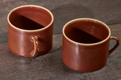 Mugs^Nkuku Kalini Mugs - - Large (Set of 2) Amber