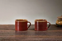 Mugs^Nkuku Kalini Mugs - - Small (Set of 2) Amber