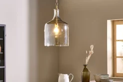 Statement Lighting|Pendant Lighting^Nkuku Kalsi Recycled Glass Pendant Light - Lustre - Large
