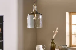 Statement Lighting|Pendant Lighting^Nkuku Kalsi Recycled Glass Pendant Light - Lustre - Large
