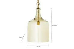 Statement Lighting|Pendant Lighting^Nkuku Kalsi Recycled Glass Pendant Light - Lustre - Large