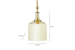 Pendant Lighting^Nkuku Kalsi Recycled Glass Pendant Light - Lustre - Small