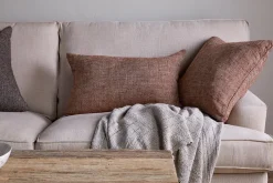 Bedroom Textiles|Cushions^Nkuku Kana Linen Cushion Cover - Rust