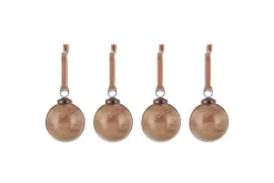 Baubles & Tree Decorations|Winter Berries^Nkuku Kancha Baubles - Mocha (Set of 4)