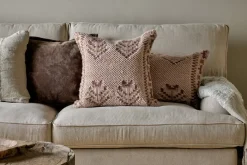 Decorative Home Accessories|Bedroom Textiles^Nkuku Kandy Wool & Cotton Cushion Cover - Dusty Pink