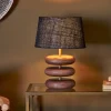 Bedside Lamps|Table Lamps^Nkuku Kankad Mango Wood  Table Lamp - Dark Stain