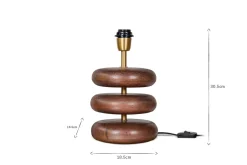 Bedside Lamps|Table Lamps^Nkuku Kankad Mango Wood  Table Lamp - Dark Stain