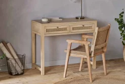 Home Office|Desks^Nkuku Kanz Mango Wood Writing Desk - Natural