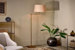 Floor Lamps^Nkuku Kara Floor Lamp - Brass