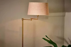Floor Lamps^Nkuku Kara Floor Lamp - Brass