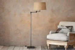 Floor Lamps^Nkuku Kara Iron Floor Lamp - Bronze Aged Bronze