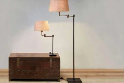Floor Lamps^Nkuku Kara Iron Floor Lamp - Bronze Aged Bronze