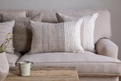 Bedroom Textiles|Cushions^Nkuku Karaya Cotton & Wool Cushion Cover - Natural