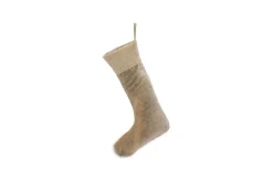 Bright Christmas^Nkuku Karru Cotton Velvet Stocking - Light Grey