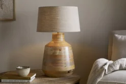 Bedside Lamps|Table Lamps^Nkuku Kayo Statement Table Lamp Mango Wood - Natural