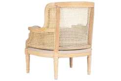 Living|Occasional Chairs^Nkuku Kaziria Cane & Linen Armchair - Natural