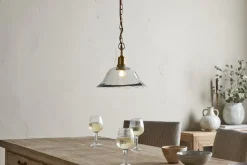 Pendant Lighting^Nkuku Keju Organic Shape Recycled Glass Pendant - Clear