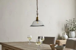 Pendant Lighting^Nkuku Keju Organic Shape Recycled Glass Pendant - Clear