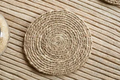Table Settings & Linens^Nkuku Keso Woven Coasters - (Set of 4) Brown