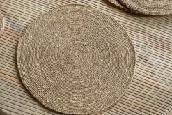 Table Settings & Linens^Nkuku Keso Woven Placemats - (Set of 4) Brown