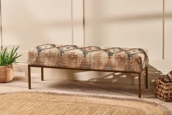Hallway & Bootroom|Benches^Nkuku Kesu Kilim & Iron Bench