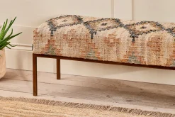 Hallway & Bootroom|Benches^Nkuku Kesu Kilim & Iron Bench