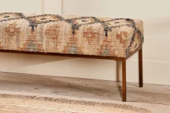Hallway & Bootroom|Benches^Nkuku Kesu Kilim & Iron Bench
