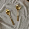 Serving Cutlery|Cutlery^Nkuku Khana Salad Servers - Brushed Gold (Set of 2)