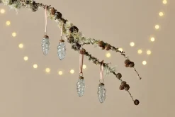 Baubles & Tree Decorations^Nkuku Khol Shell Baubles - Clear Antique - (Set of 4)