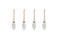 Baubles & Tree Decorations^Nkuku Khol Shell Baubles - Clear Antique - (Set of 4)