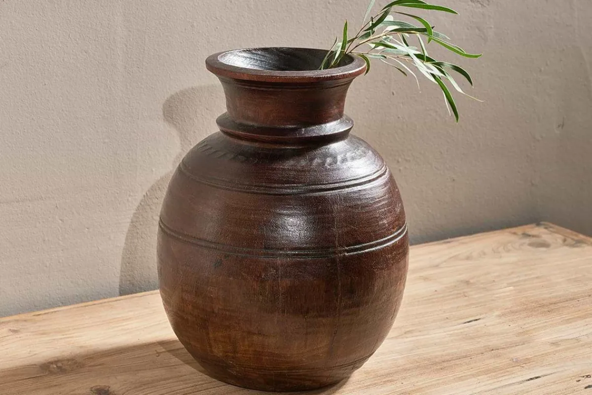 Decorative Home Accessories|Indoor Planters^Nkuku Kiaan Reclaimed Traditional Wide Pot