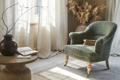 Living|Armchairs^Nkuku Kiana Cotton Armchair - Moss
