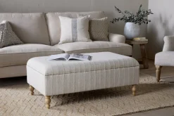 Footstools & Poufs^Nkuku Kiana Upholstered Storage Ottoman - Natural