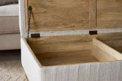 Footstools & Poufs^Nkuku Kiana Upholstered Storage Ottoman - Natural
