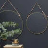 Round Mirrors|Wall Mirrors^Nkuku Kiko Round Mirror - Brass