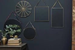 Round Mirrors|Wall Mirrors^Nkuku Kiko Round Mirror - Brass
