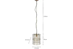 Statement Lighting|Pendant Lighting^Nkuku Kirindi Glass Panel Pendant - Antique Brass