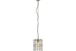 Statement Lighting|Pendant Lighting^Nkuku Kirindi Glass Panel Pendant - Antique Brass