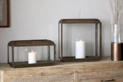 Fireside|Lanterns^Nkuku Kiwanda Wide Lantern - Antique Brass