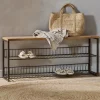 Home Office|Hallway & Bootroom^Nkuku Kiyoma Iron & Wood Low Standing Shelves  - Natural
