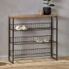 Home Office|Hallway & Bootroom^Nkuku Kiyoma Iron & Wood Tall Standing Shelves - Natural