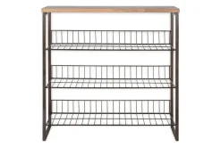 Home Office|Hallway & Bootroom^Nkuku Kiyoma Iron & Wood Tall Standing Shelves - Natural