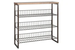 Home Office|Hallway & Bootroom^Nkuku Kiyoma Iron & Wood Tall Standing Shelves - Natural