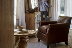 Living|Armchairs^Nkuku Knada Leather Armchair - Chocolate Brown