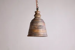 Pendant Lighting^Nkuku Koma Mango Wood Pendant - Ash Stain
