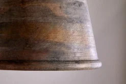 Pendant Lighting^Nkuku Koma Mango Wood Pendant - Ash Stain