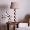 Bedside Lamps|Table Lamps^Nkuku Konali Mango Wood Table Lamp - Ash Stain